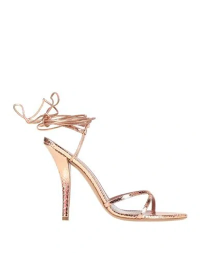 Paris Texas Woman Sandals Rose Gold Size 6 Leather
