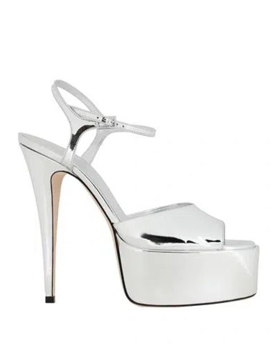 Paris Texas Woman Sandals Silver Size 11 Leather