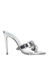 Paris Texas Woman Sandals Silver Size 8 Leather In Silver