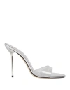 Paris Texas Lidia Mule Clear And Silver In Silver