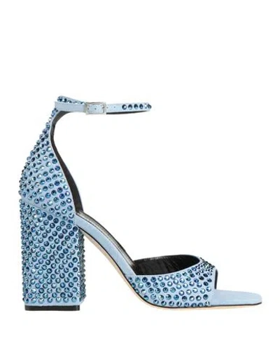 Paris Texas Woman Sandals Sky Blue Size 8 Leather