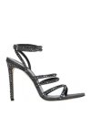 Paris Texas Woman Sandals Steel Grey Size 7 Leather