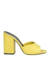 Paris Texas Anja Snakeskin-effect Mules In Yellow