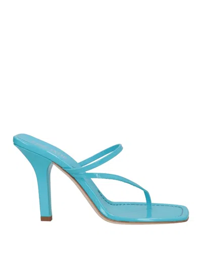 Paris Texas Toe Strap Sandals In Blue