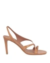 Paris Texas Woman Thong Sandal Camel Size 7 Leather In Beige