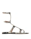 Paris Texas Uma Snakeskin-effect Sandals In Grey