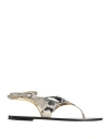 Paris Texas Woman Thong Sandal Light Grey Size 8 Leather In Grey