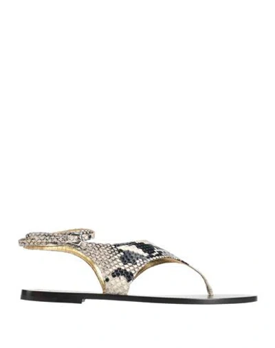 Paris Texas Woman Thong Sandal Light Grey Size 8 Leather