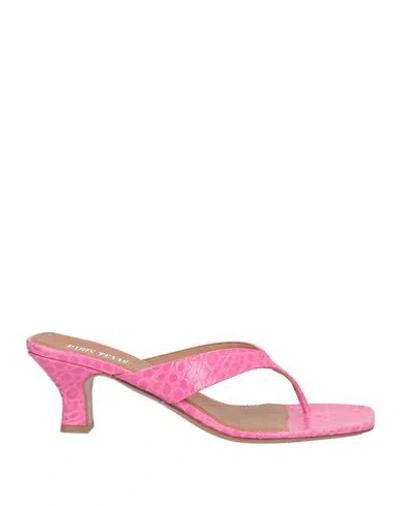 Paris Texas Woman Thong Sandal Pink Size 6 Leather