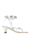 Paris Texas Woman Thong Sandal Silver Size 5.5 Leather In Silver