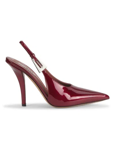 Paris Texas Women's 105mm Leather Slingback Pumps In Burgundy