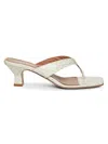 Paris Texas Woman Thong Sandal Ivory Size 8 Leather In Bone China