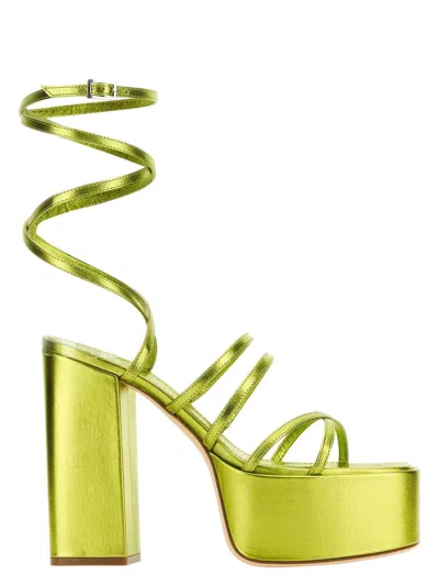 PARIS TEXAS WOMEN'S ACID LEATHER EVITA SANDALS