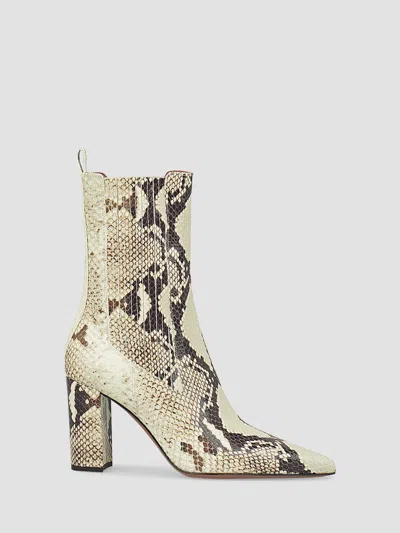 Paris Texas Women's Anja 85mm Snakeskin-embossed Leather Ankle Boots In Neutral