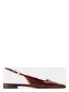 Paris Texas Embossed-crocodile Ballet Flats In Burgundy