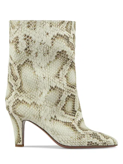 Paris Texas Women's Elsa 75mm Snake-embossed Leather Ankle Boots In White