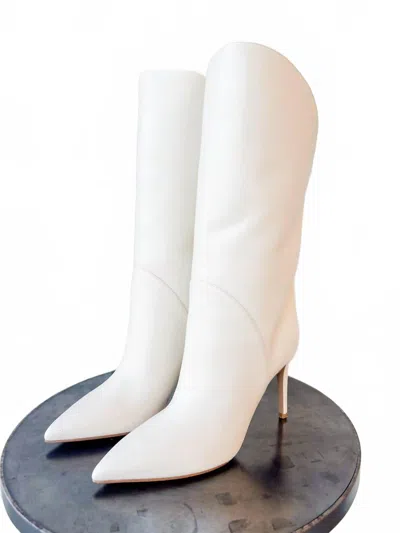 Paris Texas Women's Gaia Midcalf Stiletto Heel Boots In Vanilla In White