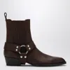 Paris Texas Helena Leather Ankle Boot In Brown