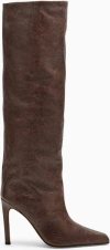 Paris Texas High Brown Shaded Leather Boot In Brown