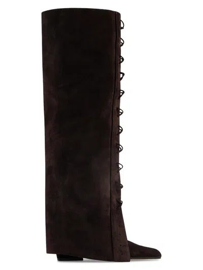 Paris Texas Women's Jane 100mm Suede Boots In Ebano