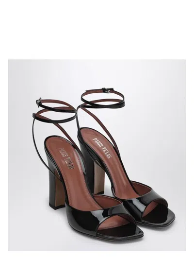 Paris Texas Women's Lara 100 Black Patent Leather Sandal
