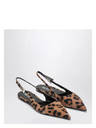 Paris Texas Women's Leopard Print Low Slingback Jessica Pumps | Size It 38.5 | Px1518xsalp Color Nl