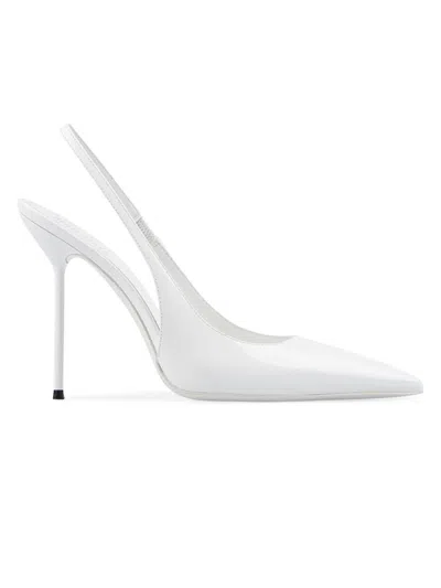 PARIS TEXAS WOMEN'S LIDIA 100MM PATENT LEATHER SLINGBACK PUMPS