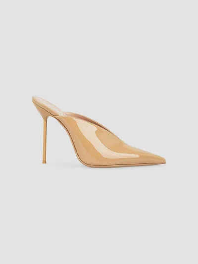 Paris Texas Women's Lidia 105mm Patent Leather Mules In Beige