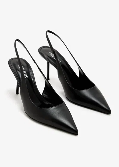 Paris Texas Women's Lidia Slingback Pointed-toe Pin Heels In Black
