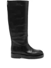 Paris Texas Solid Color Knee High Boots In Black