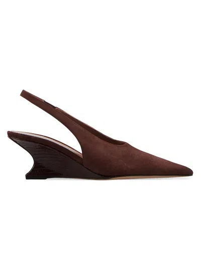 Paris Texas Women's Nina 50mm Suede Slingback Pumps In Brown