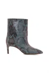 Paris Texas Women's Python Seamed Ankle Bootie In Blue Grey In Blue