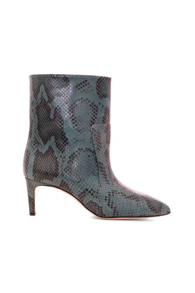 Paris Texas Women's Python Seamed Ankle Bootie In Blue Grey