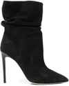 Paris Texas Stiletto Slouchy 110mm Ankle Boots In Black