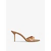 Paris Texas Leather Lidia Mules Almond Toe Stiletto Heel In Beige