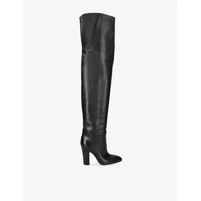 PARIS TEXAS WOMENS PARIS TEXAS LAVINIA 100 LEATHER HEELED OVER-THE-KNEE BOOTS