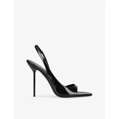 Paris Texas Womens Black Lidia 105 Leather Slingbacks Eur 39.5 / 6.5 Uk