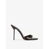 Paris Texas Lidia Brown Mules With Stiletto Heel In Patent Leather Woman In Dark Brown