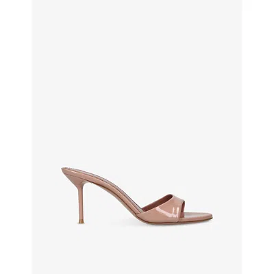 PARIS TEXAS WOMENS PARIS TEXAS LIDIA 70 LEATHER HEELED MULES