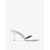 Paris Texas Womens  Lidia Mule 70 Leather Heeled Sandals In White