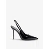 Paris Texas Sleek Slingback Pumps With Premium Calf Leather And Elegant Stiletto Heel In Black