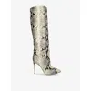 Paris Texas Womens  Stiletto Python 105 Leather Knee-high Boots