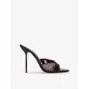 Paris Texas Womens Wine Lidia Patent-leather Heeled Mules Eur 36 / 3 Uk