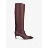 Paris Texas Leather Knee-high Stiletto Boots 60 In Brown