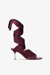 Paris Texas Wrap-around Sandals In Rouge Noir Leather