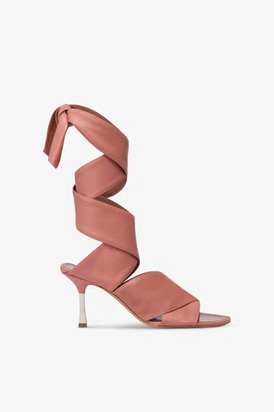 Paris Texas Wrap-around Sandals In Texas Rose Leather