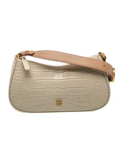 Pre-owned Parisa Wang Embossed Leather Shoulder Bag In Neutral