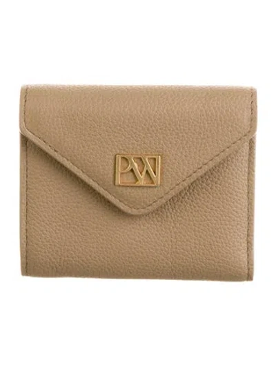 Pre-owned Parisa Wang Leather Compact Wallet In Neutral