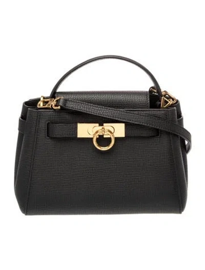 Pre-owned Parisa Wang Leather Top Handle Bag In Black