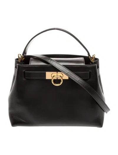 Pre-owned Parisa Wang Leather Top Handle Bag W/ Tags In Black